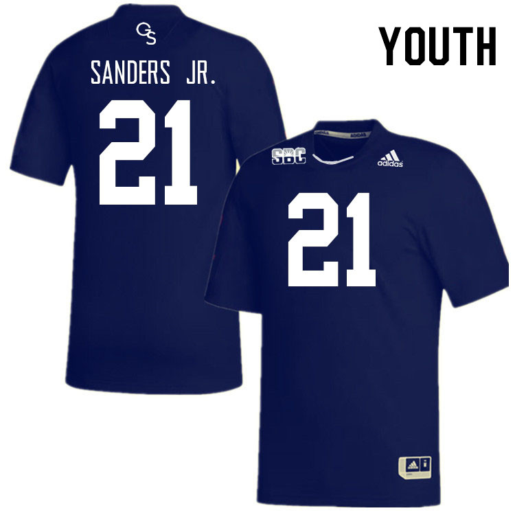Youth #21 Marcus Sanders Jr. Georgia Southern Eagles College Football Jerseys Stitched Sale-Navy